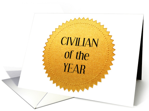 Civilian of the Year Golden Seal Award Congratulations card (1665022)