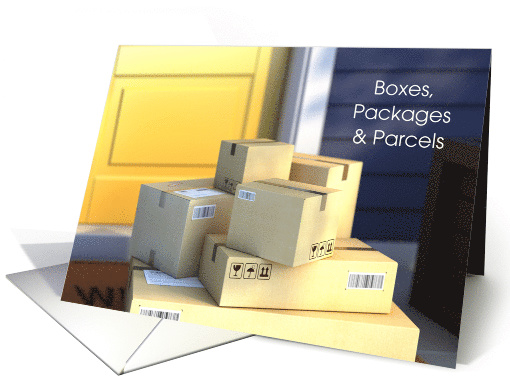 Boxes at Frontdoor Thank you for Bringing in our Mail card (1707024)