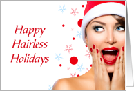 Hair Removal Technician Hairless Holiday Humor Beauty Woman card