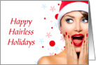 Hair Removal Technician Hairless Holiday Humor Beauty Woman card