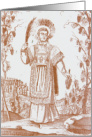 St. Christopher Feast Day Vintage Sketch Grapes card