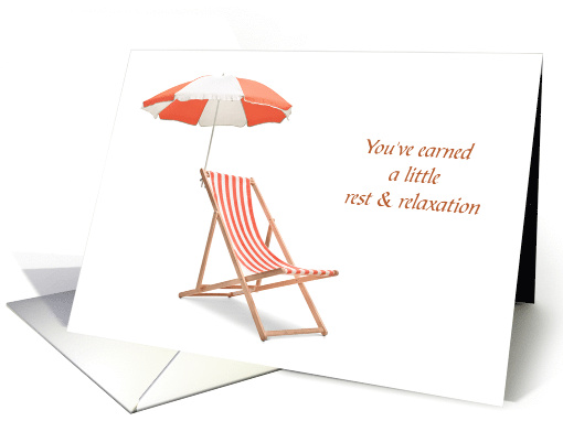 Beach Chair Umbrella Admin Pro Day Earned Rest & Relaxation card