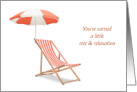 Beach Chair Umbrella Admin Pro Day Earned Rest & Relaxation card