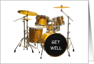 Get Well Drum Set Kit Musical Band Card