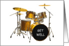 Get Well Drum Set Kit Musical Band Card