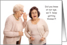 Birthday Aging Thinning Humor Getting Older Senior Women card