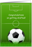 Soccer Drafted Congratulations Team Green Field Ball card