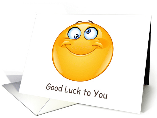 Crossed Eyes Good Luck Cross Fingers Toes Humor Smile Face card