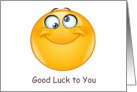 Crossed Eyes Good Luck Cross Fingers Toes Humor Smile Face card