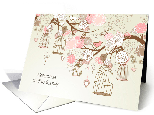 Welcome to the Family Adopted Feminine Bird Cages card (1763896)