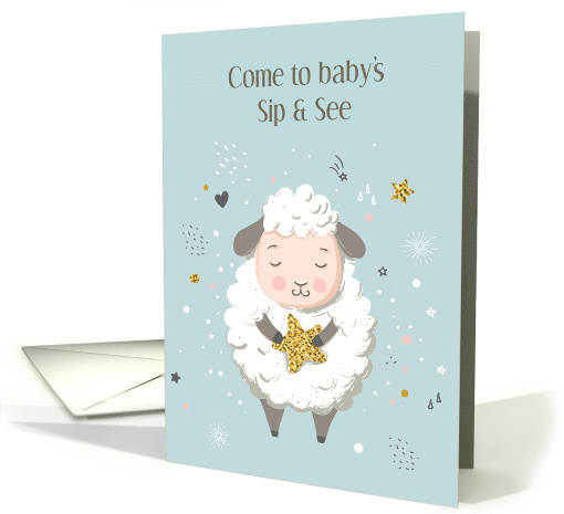 Little Lamb Baby Sip & See Shower Party Invitation card (1764862)