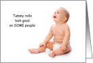 Funny Baby Tummy Roll Humor Get Well Tummy Tuck card