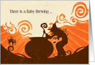 Baby Shower Halloween Witches Brew Cauldron Invitation card