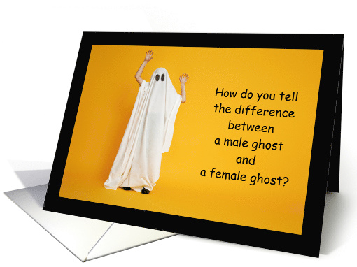 Halloween Female Ghost Boobies Humor card (1799722)