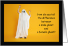 Halloween Female Ghost Boobies Humor card