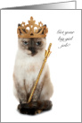Slay Queen Big Girl Job Congratulations Tortie Cat Queen card