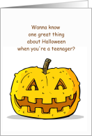 Dermatologist Pumpkin Wart Humor Teen Acne Humor for Halloween card