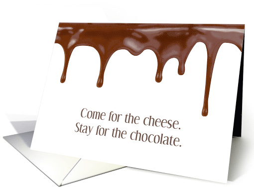 Chocolate and Cheese Humor Fondue Party Invitation card (1807282)