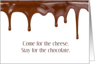 Chocolate and Cheese Humor Fondue Party Invitation card