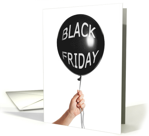 Black Friday On Sale Birthday Balloon Humor card (1810718)