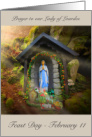 Rock Grotto Stony Meadow Lady of Lourdes Feast Day Virgin Mary card
