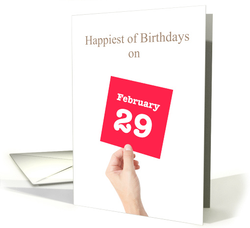 Non Leap Year February 29th Birthday Humor Calendar Page card
