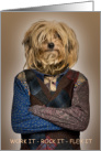 Shaggy Dog Long Hair Transplant Get Well Surgery Humor card