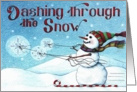 dashing through the snow card