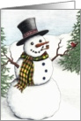 merry snowman card