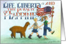 Life Liberty and the Pursuit of Happiness blank card