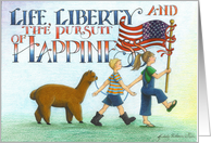 Life, Liberty, and the Pursuit of Happiness card