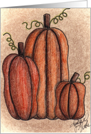 folk pumpkins card