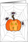 Spider’s Dance with Pumpkin card