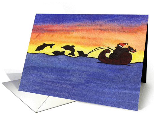 Santa's Alternate Route! Ocean and Dolphin Sleigh card (115094)