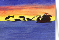 Santa’s Alternate Route! Ocean and Dolphin Sleigh card