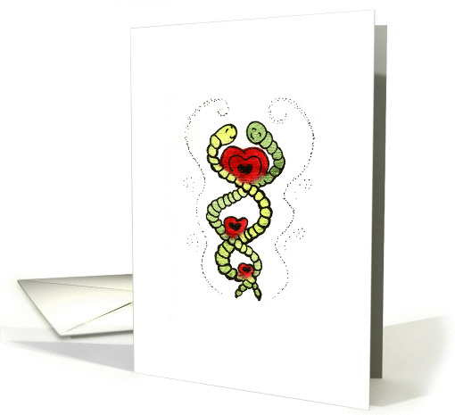 Hugging Worms card (36024)