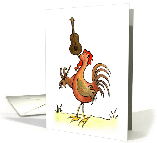 fiddlin' rooster card (52264)