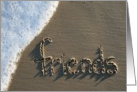 friends, written in sand card