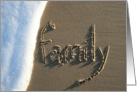 family... written in sand card