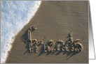 friends... written in sand card