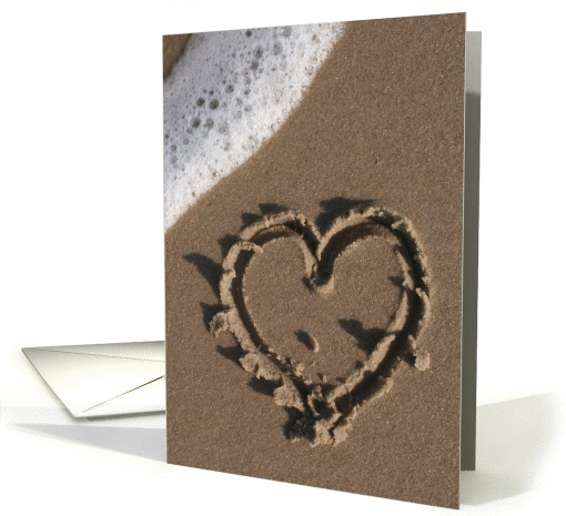 sandy little heart of mine... written in sand card (1143844)