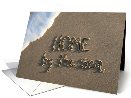 home by the sea... written in sand card (1143860)