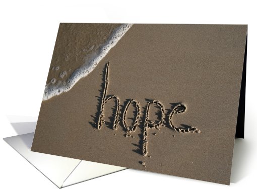 hope - beach & sand card (349229)