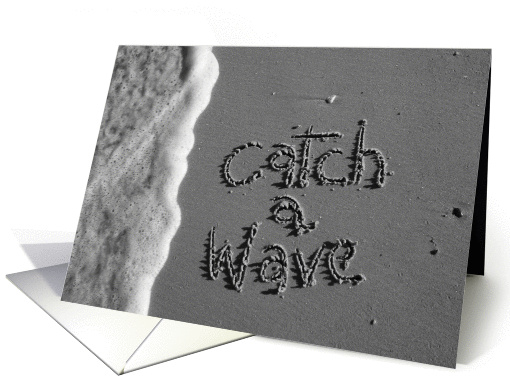 catch a wave - beach & sand card (349251)