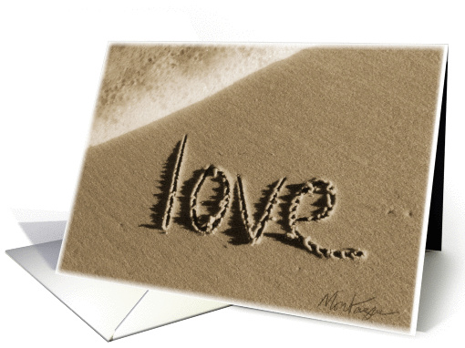 Valentine's Day - I Love You Beach & Sand card (36368)