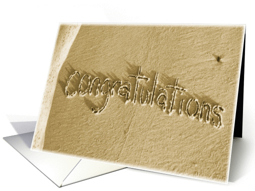 congratulations - beach & sand card (36374)