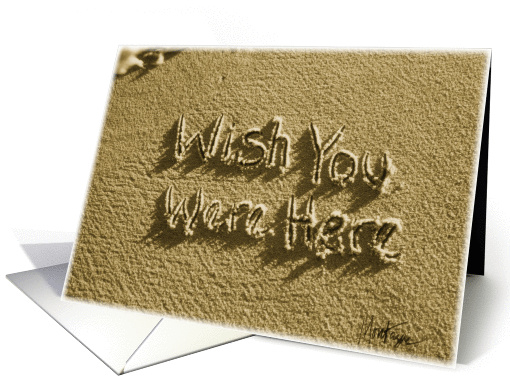 wish you were here - beach & sand card (36384)