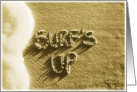 surfs up - beach & sand card