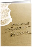 Home Sweet Home Beach Sand Moving Announcement Card