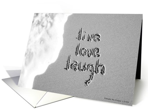 live, love, laugh - beach & sand card (470192)